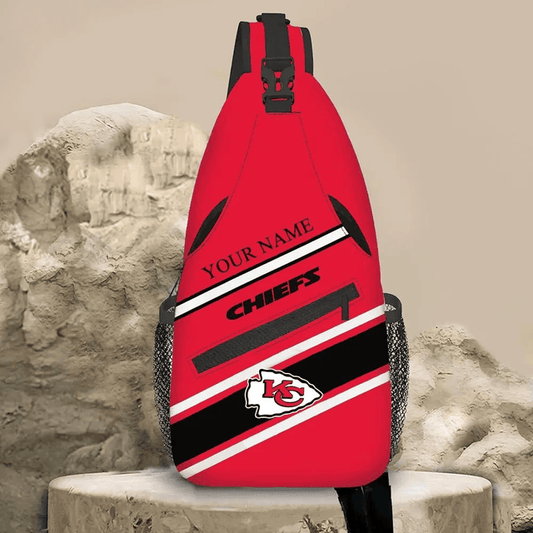 LIMITED EDITION - NEW CUSTOMIZED NFL01 KCC KANSAS CITY CHIEFS SLING BAG