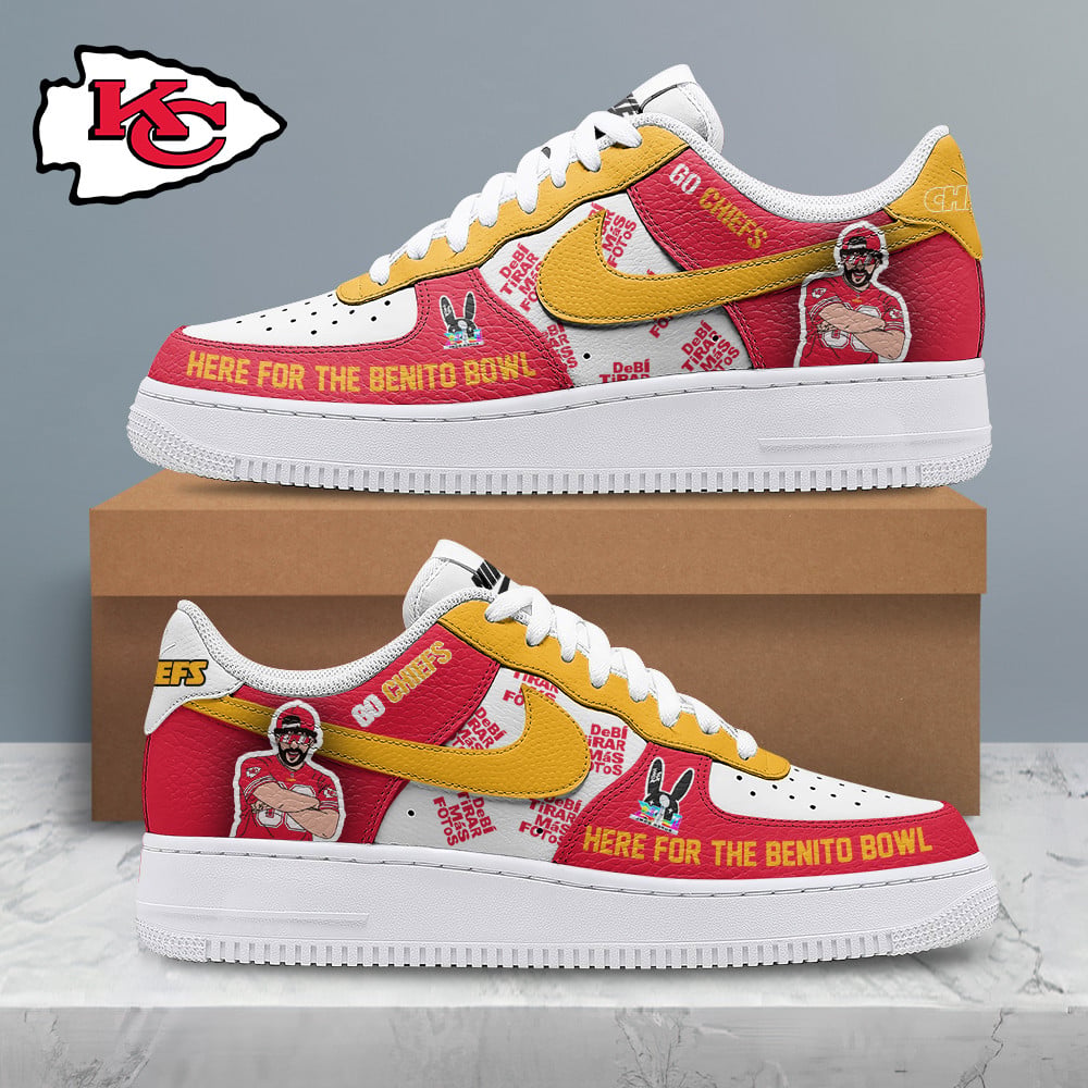 LIMITED EDITION - NEW CUSTOMIZED NFL01 KCC KANSAS CITY CHIEFS SUPER BOWL HALFTIME SHOW AF1 SHOES