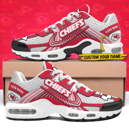 LIMITED EDITION - NEW CUSTOMIZED NFL01 KCC KANSAS CITY CHIEFS UNISEX AIR MAX PLUS SNEAKERS