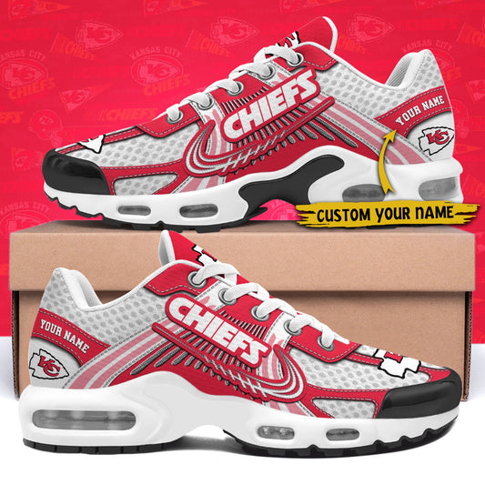 LIMITED EDITION - NEW CUSTOMIZED NFL01 KCC KANSAS CITY CHIEFS UNISEX AIR MAX PLUS SNEAKERS