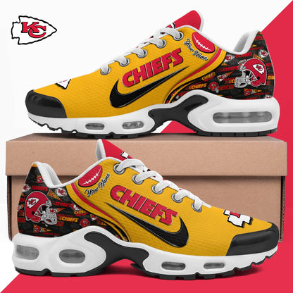 LIMITED EDITION - NEW CUSTOMIZED NFL01 KCC KANSAS CITY CHIEFS UNISEX AIR MAX PLUS SNEAKERS