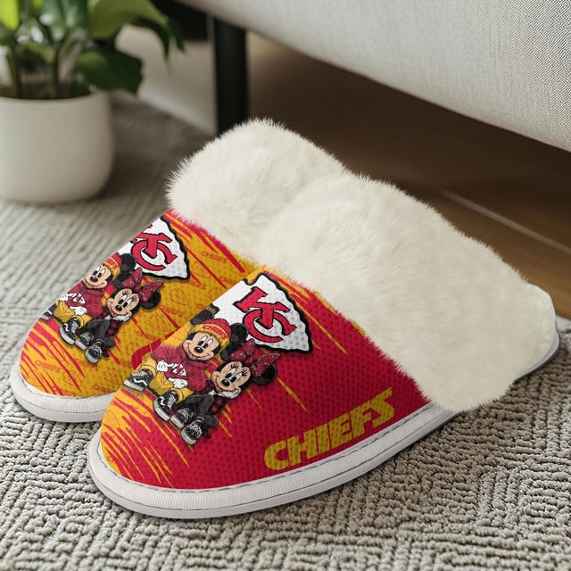 [SPECIAL OFFER] NEW CUSTOMIZED NFL01 KCC KANSAS CITY CHIEFS COTTON SLIPPERS