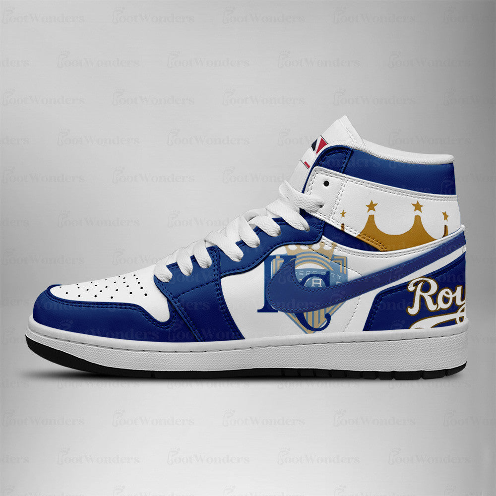 LIMITED EDITION - NEW CUSTOMIZED MLB19 KCR KANSAS CITY ROYALS AIR JORDAN SNEAKERS