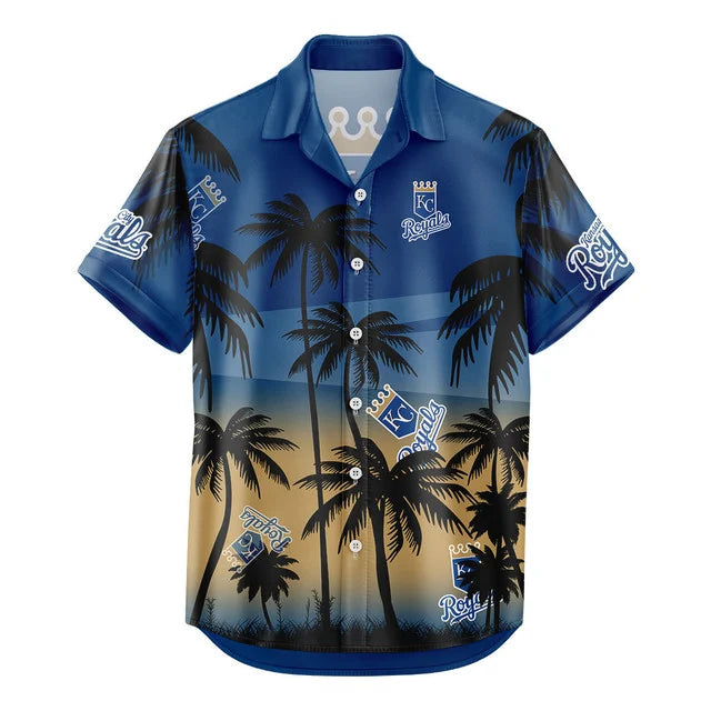 LIMITED EDITION - NEW CUSTOMIZED MLB19 KCR KANSAS CITY ROYALS UNISEX HAWAIIAN SHIRT & SHORTS SET