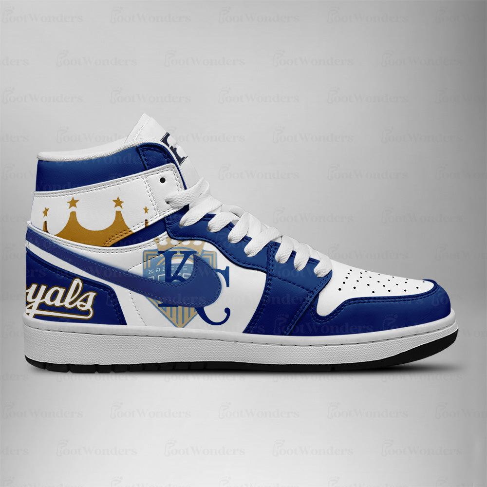 LIMITED EDITION - NEW CUSTOMIZED MLB19 KCR KANSAS CITY ROYALS AIR JORDAN SNEAKERS