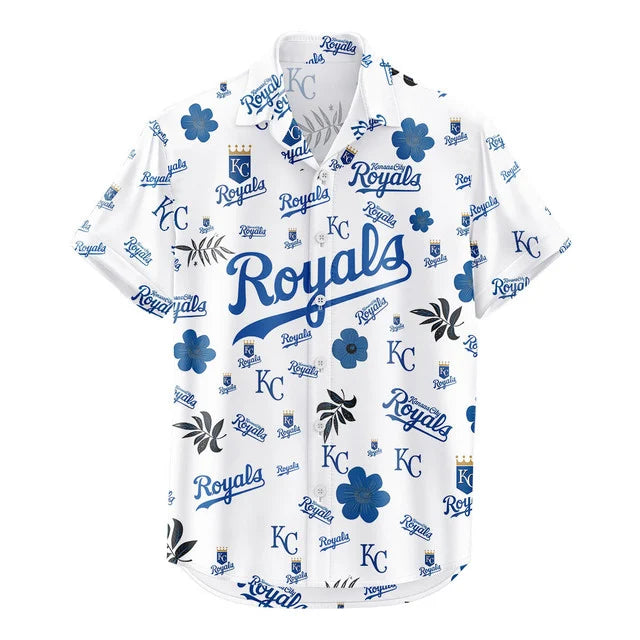LIMITED EDITION - NEW CUSTOMIZED MLB19 KCR KANSAS CITY ROYALS UNISEX HAWAIIAN SHIRT & SHORTS SET