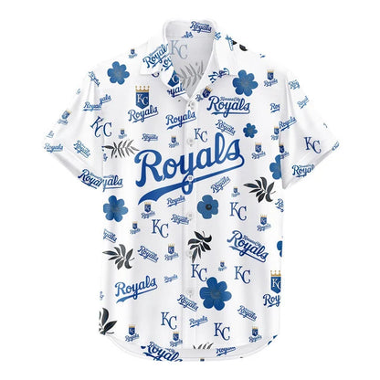 LIMITED EDITION - NEW CUSTOMIZED MLB19 KCR KANSAS CITY ROYALS UNISEX HAWAIIAN SHIRT & SHORTS SET