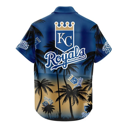 LIMITED EDITION - NEW CUSTOMIZED MLB19 KCR KANSAS CITY ROYALS UNISEX HAWAIIAN SHIRT & SHORTS SET