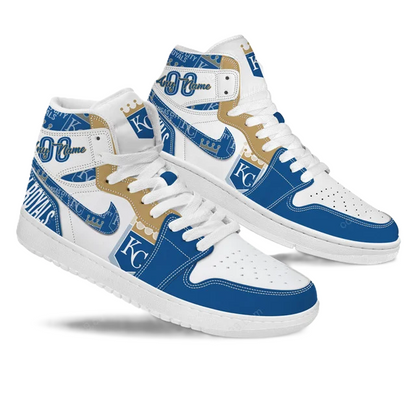 LIMITED EDITION - NEW CUSTOMIZED MLB19 KC ROYALS AIR JORDAN SNEAKERS