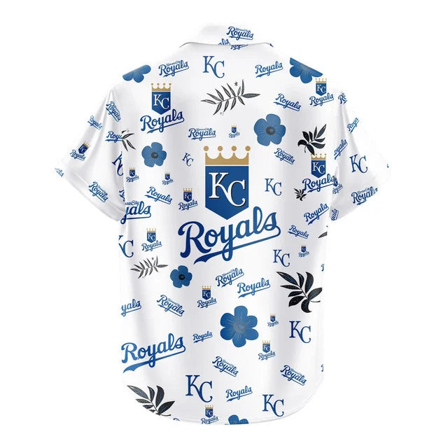 LIMITED EDITION - NEW CUSTOMIZED MLB19 KCR KANSAS CITY ROYALS UNISEX HAWAIIAN SHIRT & SHORTS SET