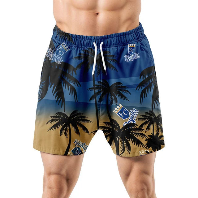 LIMITED EDITION - NEW CUSTOMIZED MLB19 KCR KANSAS CITY ROYALS UNISEX HAWAIIAN SHIRT & SHORTS SET
