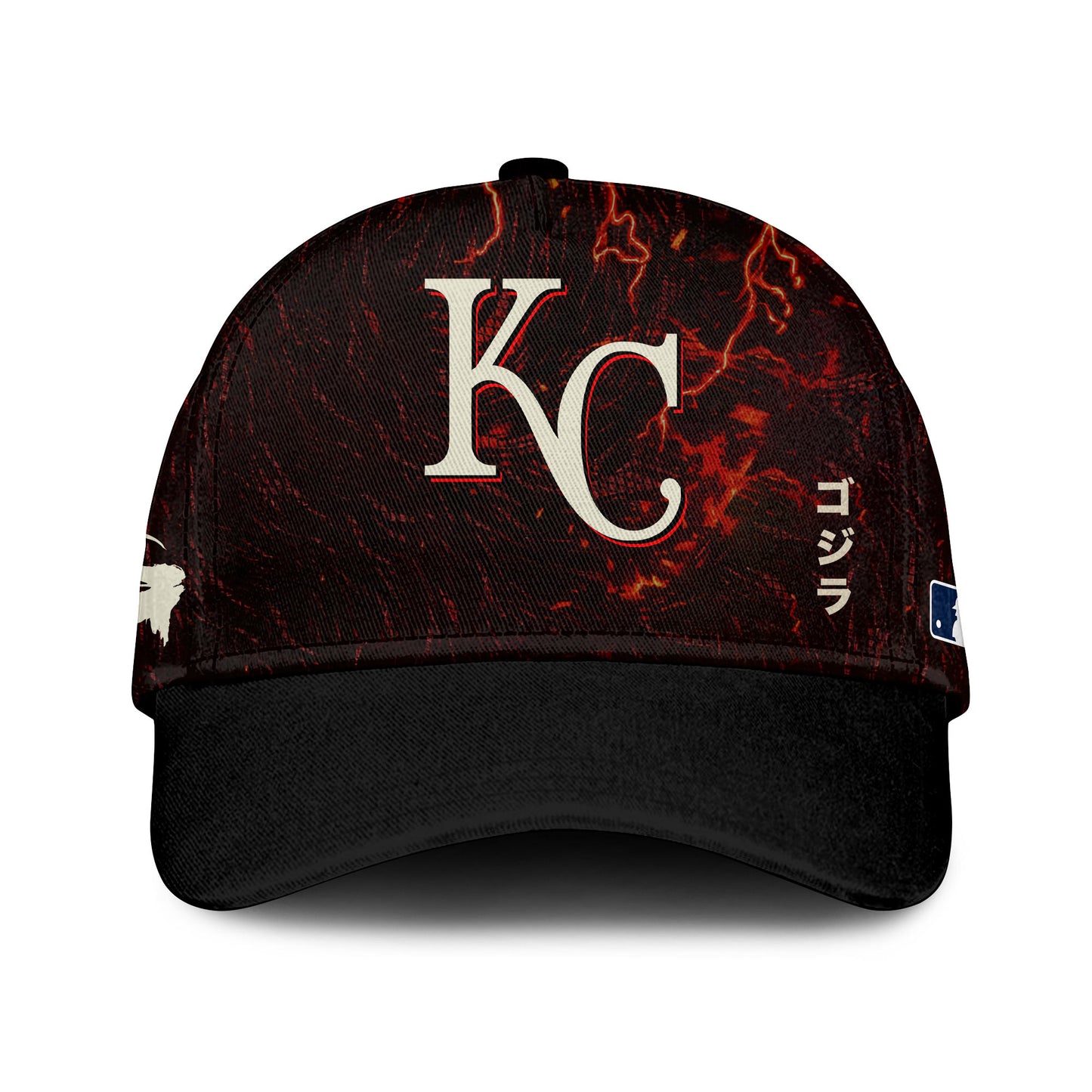 LIMITED EDITION - NEW CUSTOMIZED MLB19 KCR KANSAS CITY ROYALS x GODZILLA BASEBALL JERSEY & CAP
