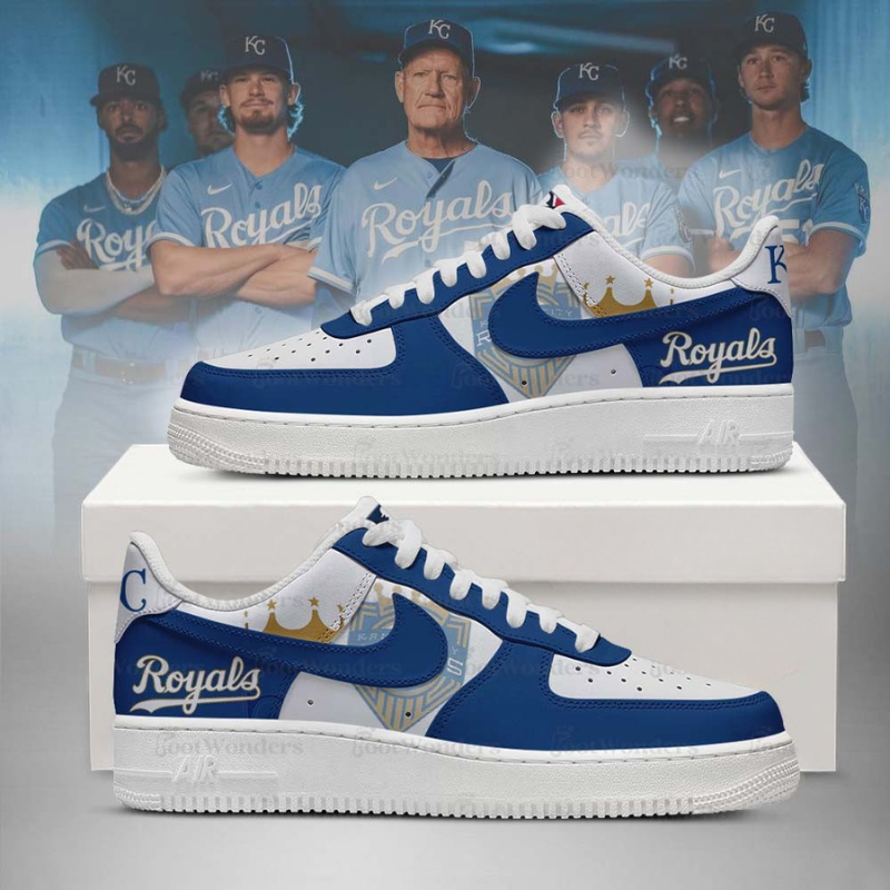 LIMITED EDITION - NEW CUSTOMIZED MLB19 KC ROYALS AF1 SHOES