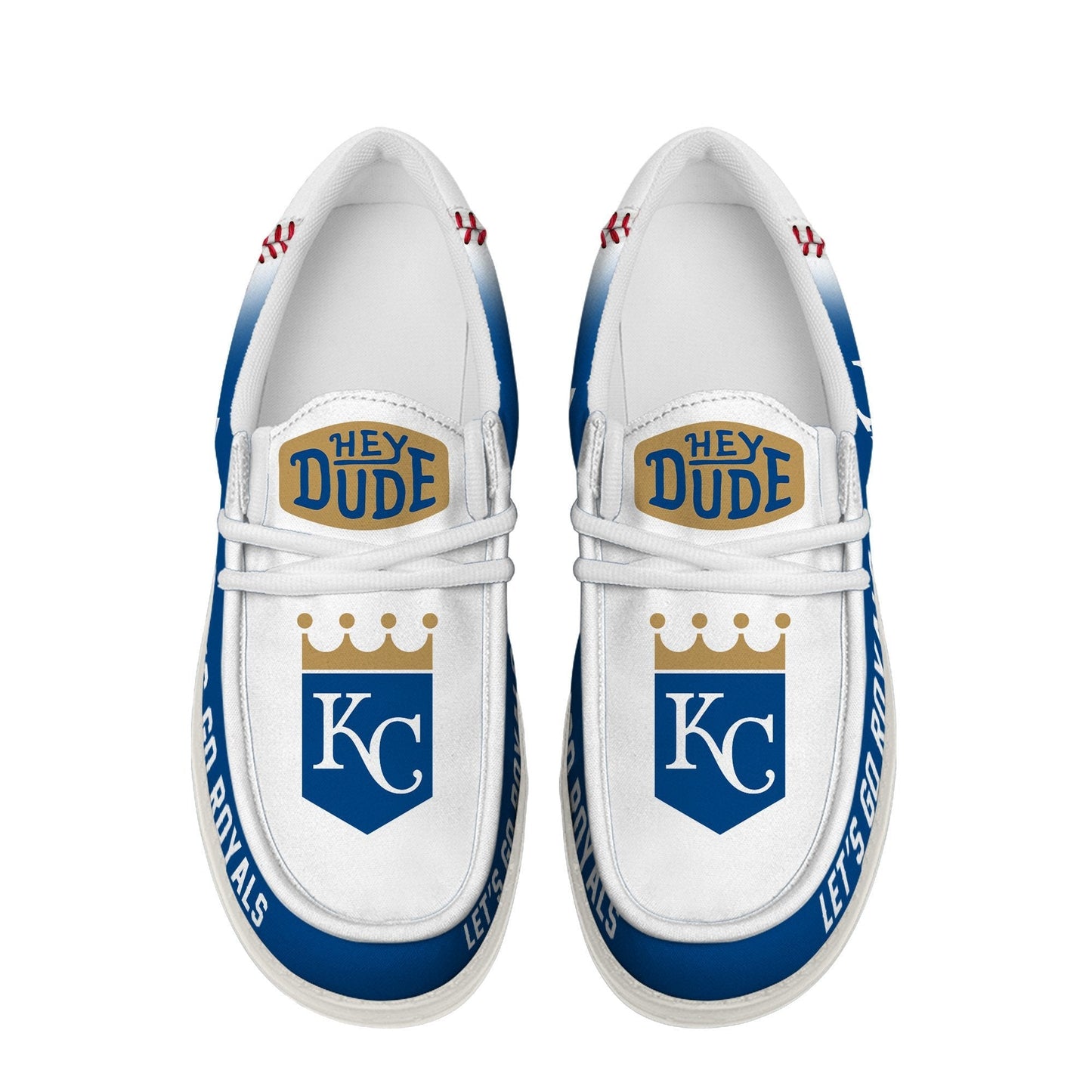 LIMITED EDITION - NEW CUSTOMIZED MLB19 KCR KANSAS CITY ROYALS LOAFER SHOES