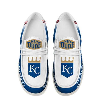 LIMITED EDITION - NEW CUSTOMIZED MLB19 KCR KANSAS CITY ROYALS LOAFER SHOES