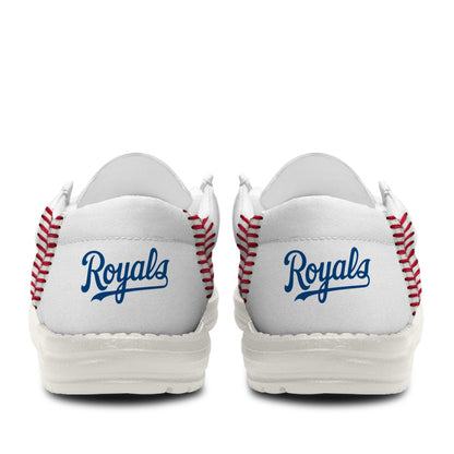 LIMITED EDITION - NEW CUSTOMIZED MLB19 KCR KANSAS CITY ROYALS LOAFER SHOES