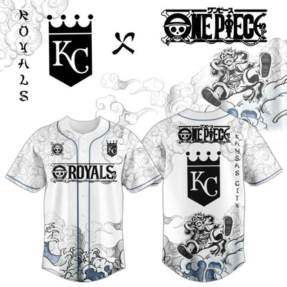 LIMITED EDITION - NEW CUSTOMIZED MLB19 KCR KANSAS CITY ROYALS x ONE PIECE BASEBALL JERSEY & CAP