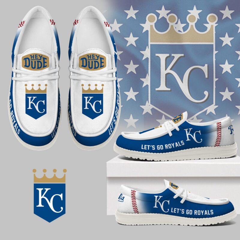 LIMITED EDITION - NEW CUSTOMIZED MLB19 KCR KANSAS CITY ROYALS LOAFER SHOES