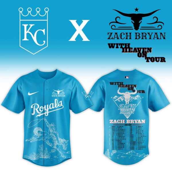 LIMITED EDITION - NEW CUSTOMIZED MLB19 KCR KANSAS CITY ROYALS x ZACH BRYAN BASEBALL JERSEY & CAP