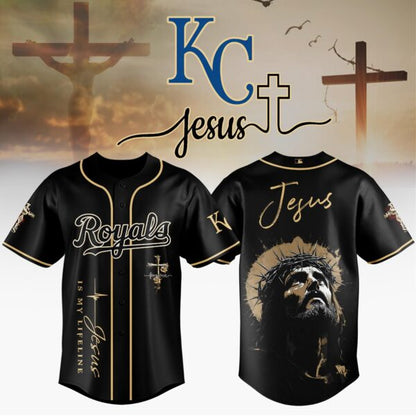 LIMITED EDITION - NEW CUSTOMIZED MLB19 KCR KANSAS CITY ROYALS x JESUS CHRIST JERSEY