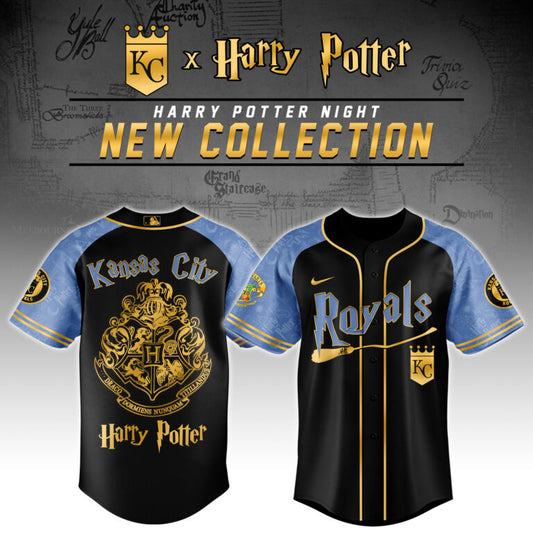 LIMITED EDITION - NEW CUSTOMIZED MLB19 KC ROYALS x HARRY POTTER BASEBALL JERSEY & CAP