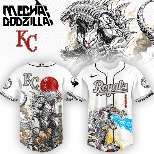 LIMITED EDITION - NEW CUSTOMIZED MLB19 KC ROYALS x GODZILLA BASEBALL JERSEY