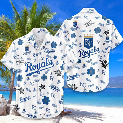 LIMITED EDITION - NEW CUSTOMIZED MLB19 KCR KANSAS CITY ROYALS UNISEX HAWAIIAN SHIRT & SHORTS SET