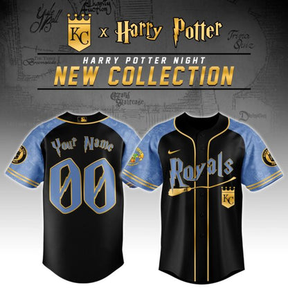 LIMITED EDITION - NEW CUSTOMIZED MLB19 KCR KANSAS CITY ROYALS x HARRY POTTER BASEBALL JERSEY