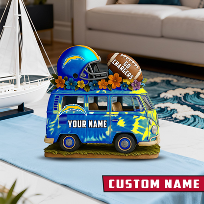 LIMITED EDITION - NEW CUSTOMIZED NFL09 LAC LOS ANGELES CHARGERS BUS ACRYLIC BLOCK