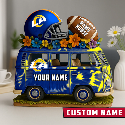 LIMITED EDITION - NEW CUSTOMIZED NFL22 LAR LOS ANGELES RAMS BUS ACRYLIC BLOCK