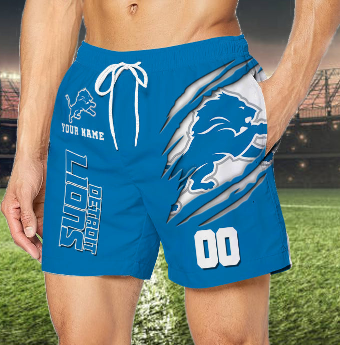 LIMITED EDITION - NEW PREMIUM NFL04 DTL DETROIT LIONS SHORT PANTS
