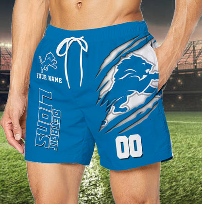LIMITED EDITION - NEW PREMIUM NFL04 DTL DETROIT LIONS SHORT PANTS