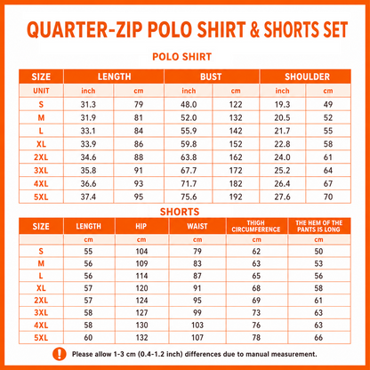 [SPECIAL OFFER] NEW CUSTOMIZED NFL15 HTT HOUSTON TEXANS QUARTER-ZIP POLO SHIRT & SHORTS SET