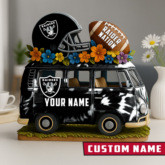 LIMITED EDITION - NEW CUSTOMIZED NFL07 LVR LAS VEGAS RAIDERS BUS ACRYLIC BLOCK