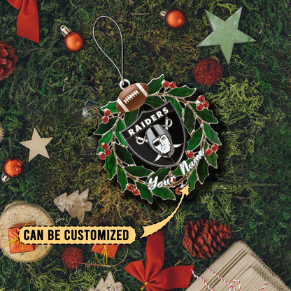 LIMITED EDITION - NEW CUSTOMIZED NFL07 LVR LAS VEGAS RAIDERS ACRYLIC ORNAMENT