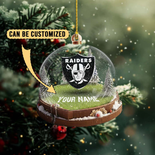 LIMITED EDITION - NEW CUSTOMIZED NFL07 LVR LAS VEGAS RAIDERS ACRYLIC ORNAMENT
