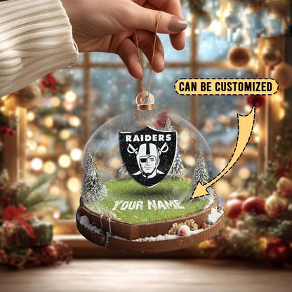 LIMITED EDITION - NEW CUSTOMIZED NFL07 LVR LAS VEGAS RAIDERS ACRYLIC ORNAMENT