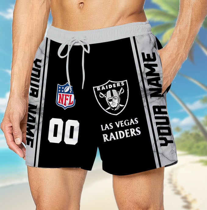 LIMITED EDITION - NEW CUSTOMIZED NFL07 LVR LAS VEGAS RAIDERS UNISEX SHORT PANTS