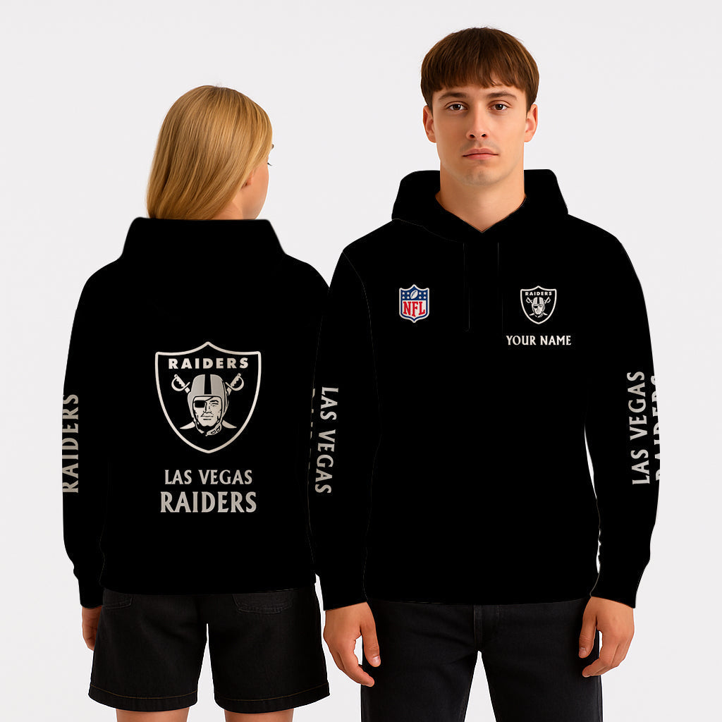 LIMITED EDITION - NEW CUSTOMIZED NFL07 LVR LAS VEGAS RAIDERS UNISEX HOODIE
