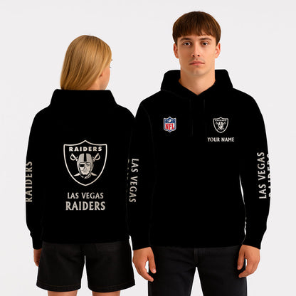 LIMITED EDITION - NEW CUSTOMIZED NFL07 LVR LAS VEGAS RAIDERS UNISEX HOODIE