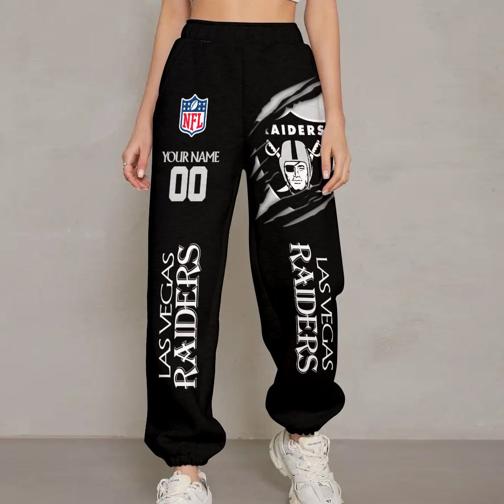 LIMITED EDITION - NEW PREMIUM NFL07 LVR LAS VEGAS RAIDERS UNISEX LONG PANTS