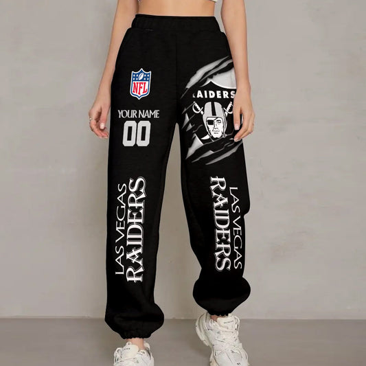 LIMITED EDITION - NEW PREMIUM NFL07 LVR LAS VEGAS RAIDERS UNISEX LONG PANTS