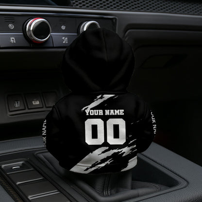 LIMITED EDITION - NEW CUSTOMIZED NFL07 LVR LAS VEGAS RAIDERS CAR HOODIE SHIFT KNOB COVER