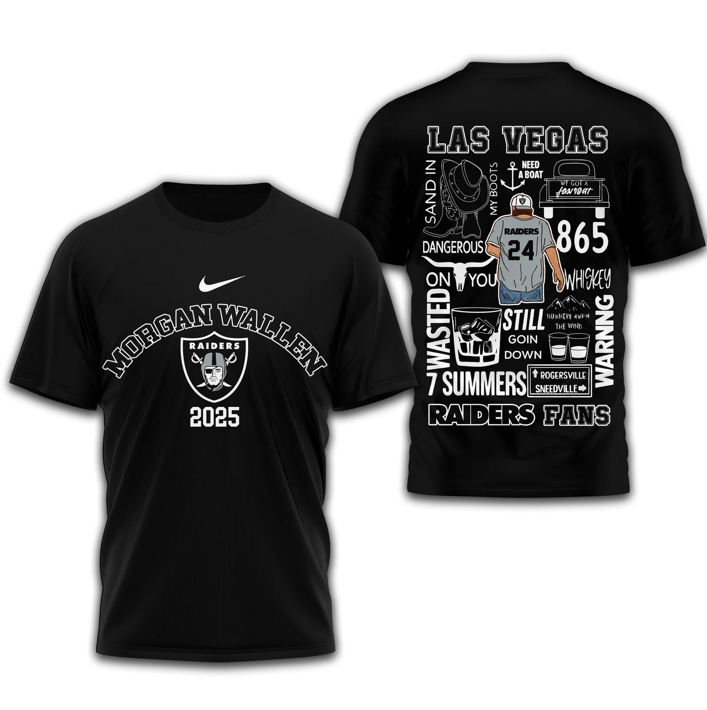 LIMITED EDITION - NEW CUSTOMIZED NFL07 LVR LAS VEGAS RAIDERS T-SHIRT | MULTIPLE COLORS AVAILABLE