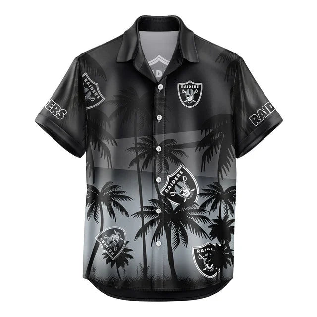 LIMITED EDITION - NEW CUSTOMIZED NFL07 LVR LAS VEGAS RAIDERS UNISEX HAWAIIAN SHIRT & SHORTS SET