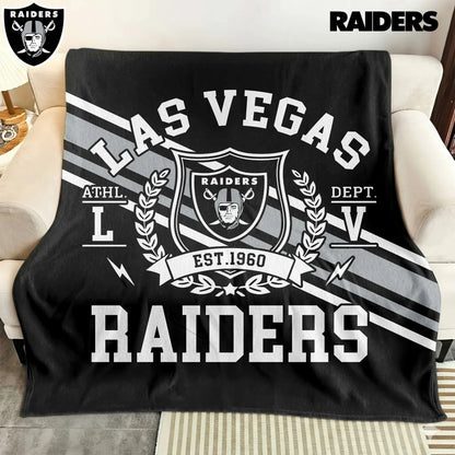 LIMITED EDITION - NEW CUSTOMIZED NFL07 LVR LAS VEGAS RAIDERS NORMAL & FLEECE BLANKET