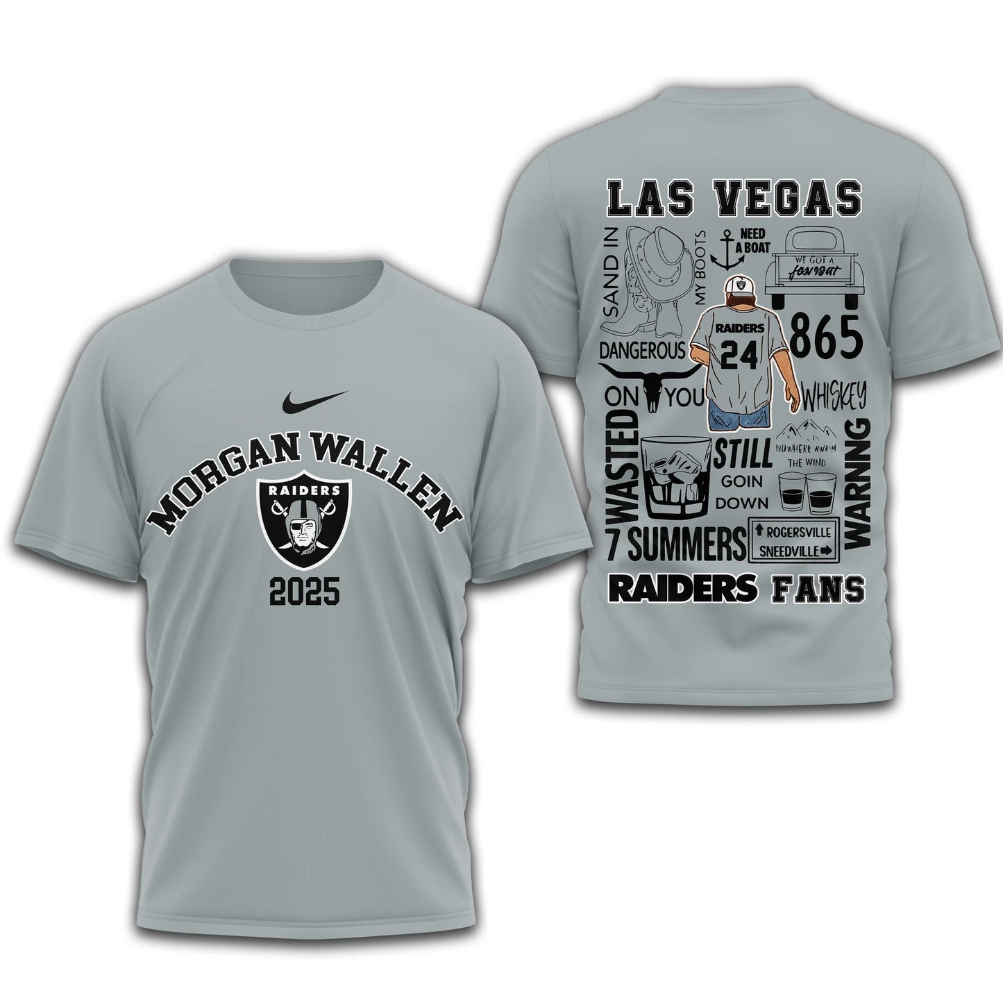 LIMITED EDITION - NEW CUSTOMIZED NFL07 LVR LAS VEGAS RAIDERS T-SHIRT | MULTIPLE COLORS AVAILABLE