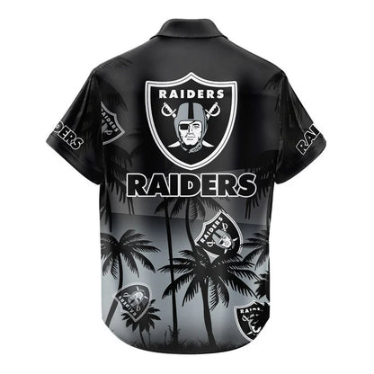 LIMITED EDITION - NEW CUSTOMIZED NFL07 LVR LAS VEGAS RAIDERS UNISEX HAWAIIAN SHIRT & SHORTS SET