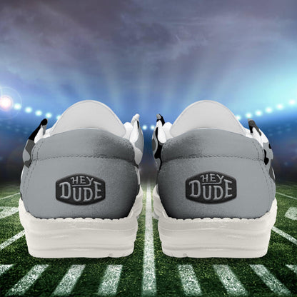 LIMITED EDITION - NEW CUSTOMIZED NFL07 LVR LAS VEGAS RAIDERS LOAFER SHOES