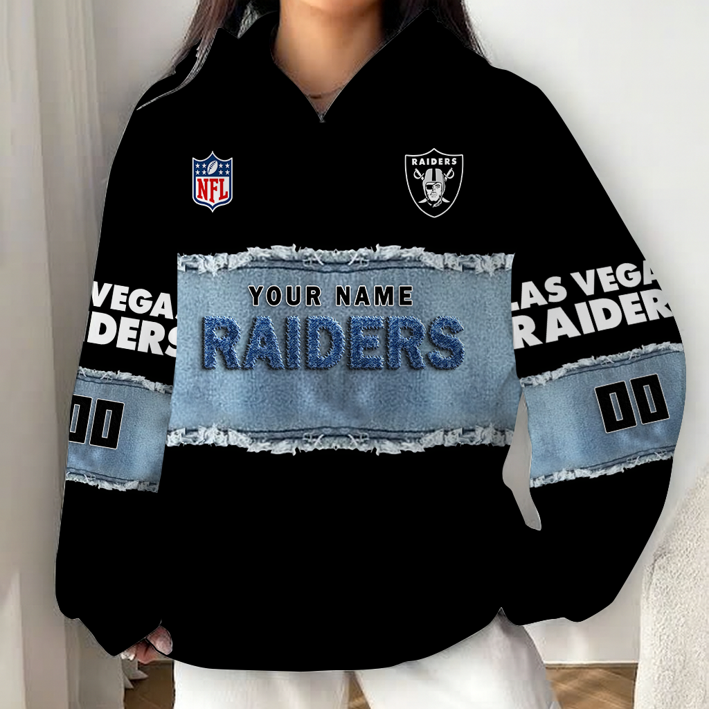 LIMITED EDITION - NEW CUSTOMIZED NFL07 LVR LAS VEGAS RAIDERS UNISEX HOODIE